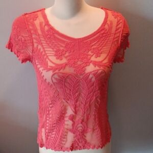 Smart Set Pink Lace Top